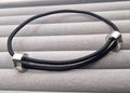 Black adjustable memorial bracelet
