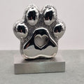 Stainless steel memorial paw ornament