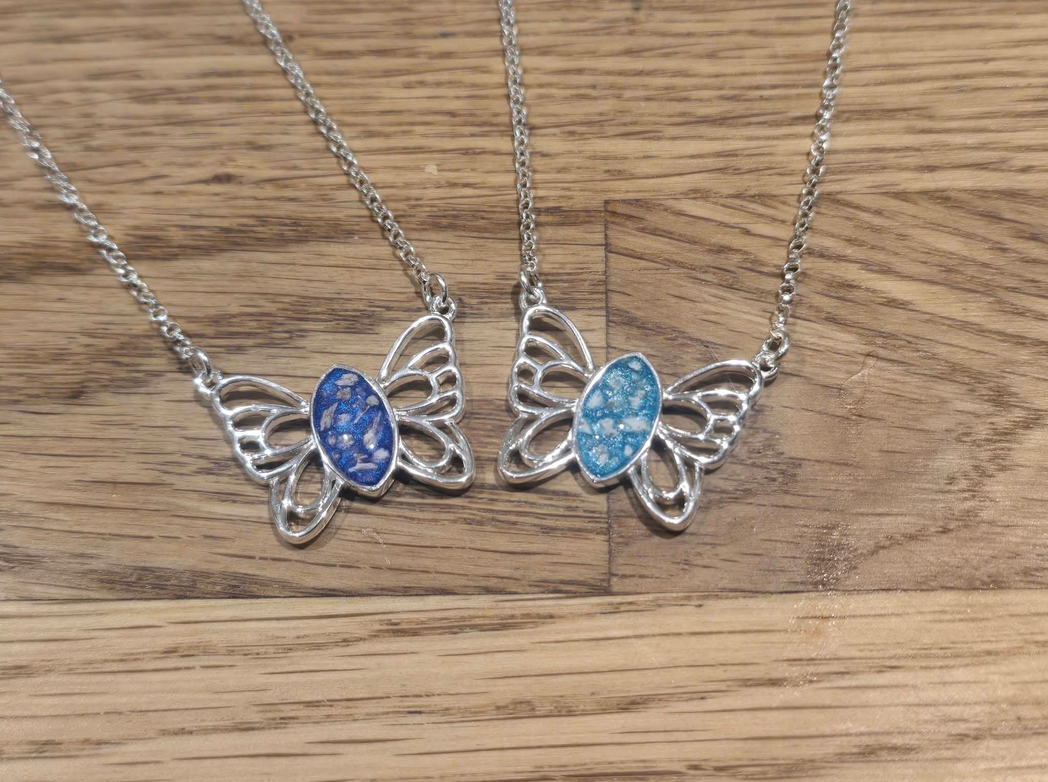 Butterfly pendant with chain attached