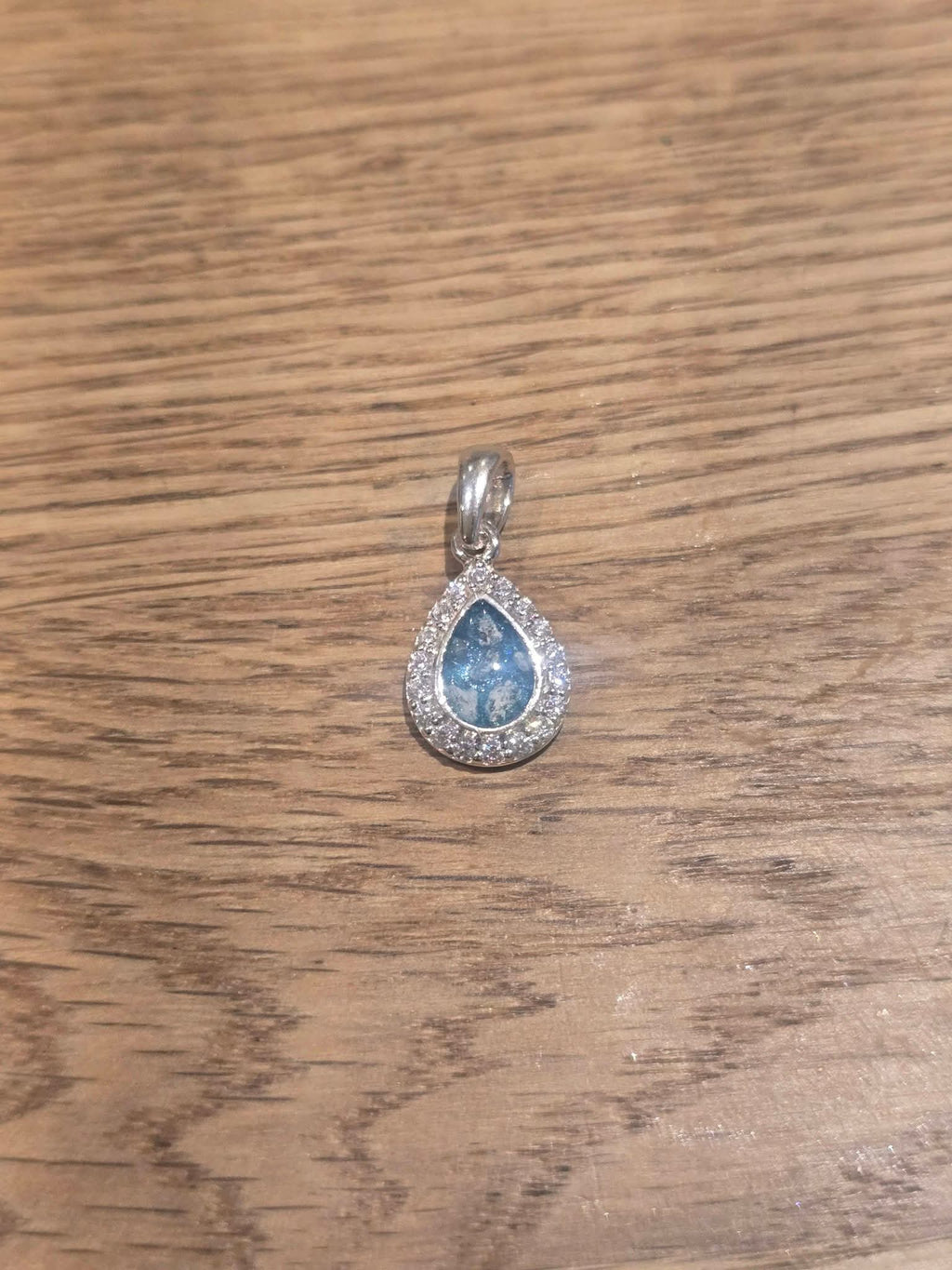 Diamante teardrop pendant