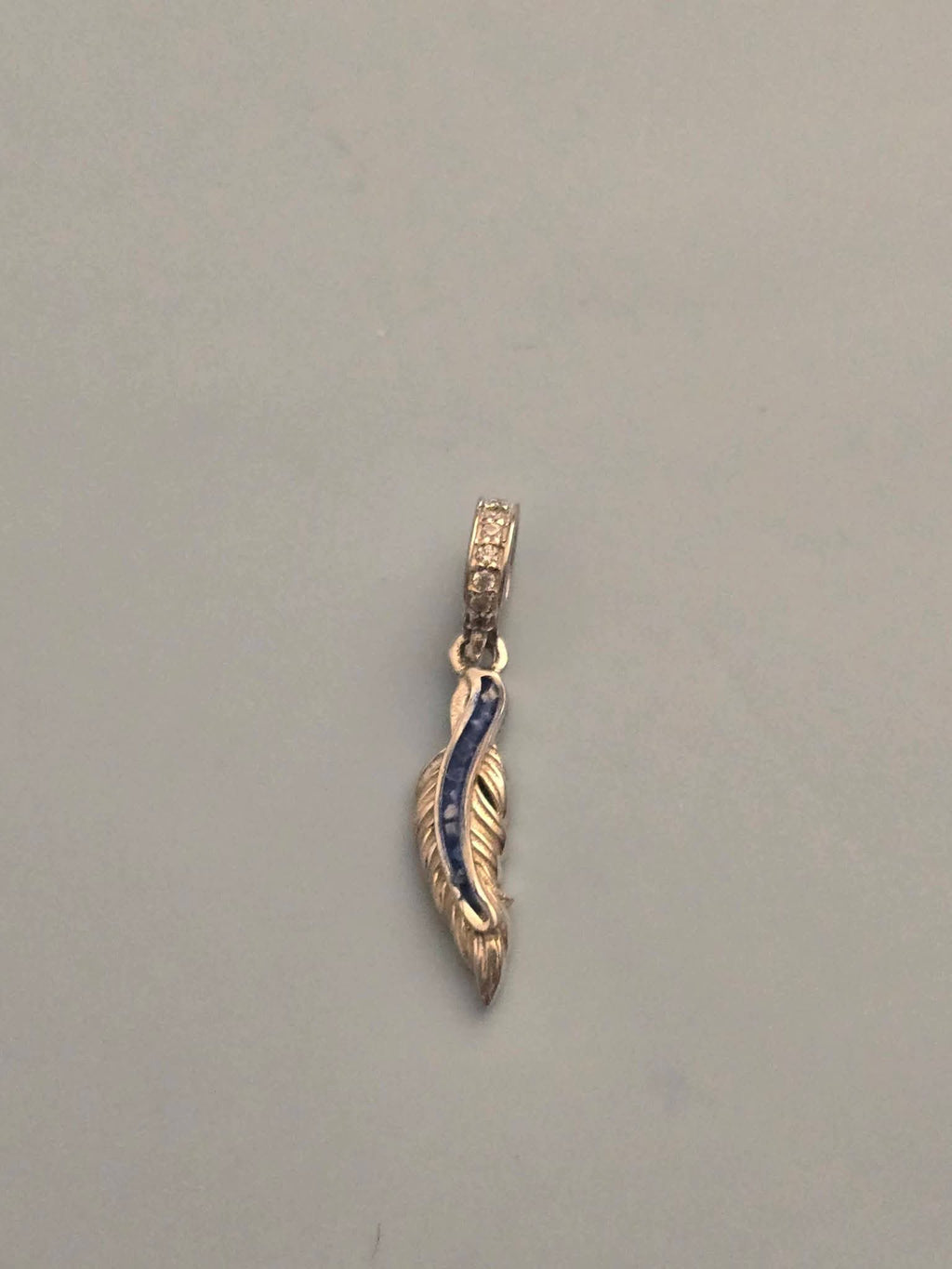 Feather dangle charm