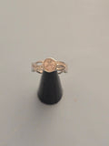 Solid Silver Entwinned Ring With CZ Stone