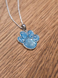 Silver paw print