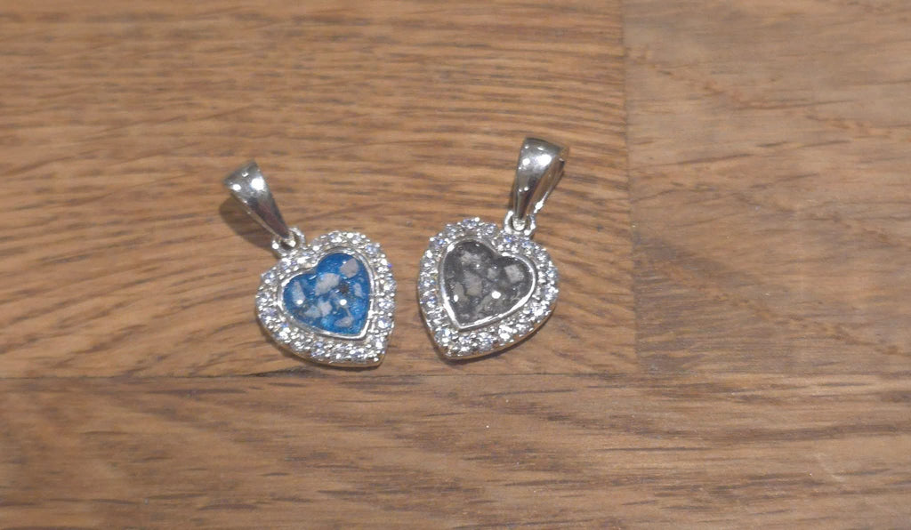 Diamante heart pendant