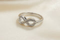 Infinity ring with CZ stones