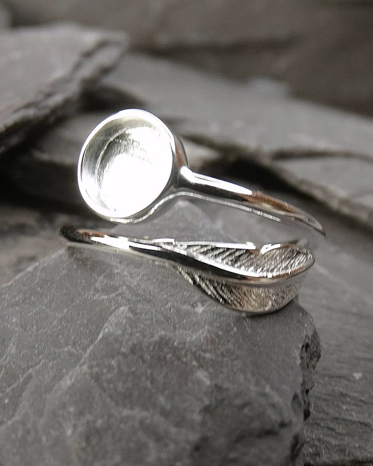 Solid Silver Feather Ring