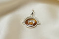 Silver Spinning pendant with heart