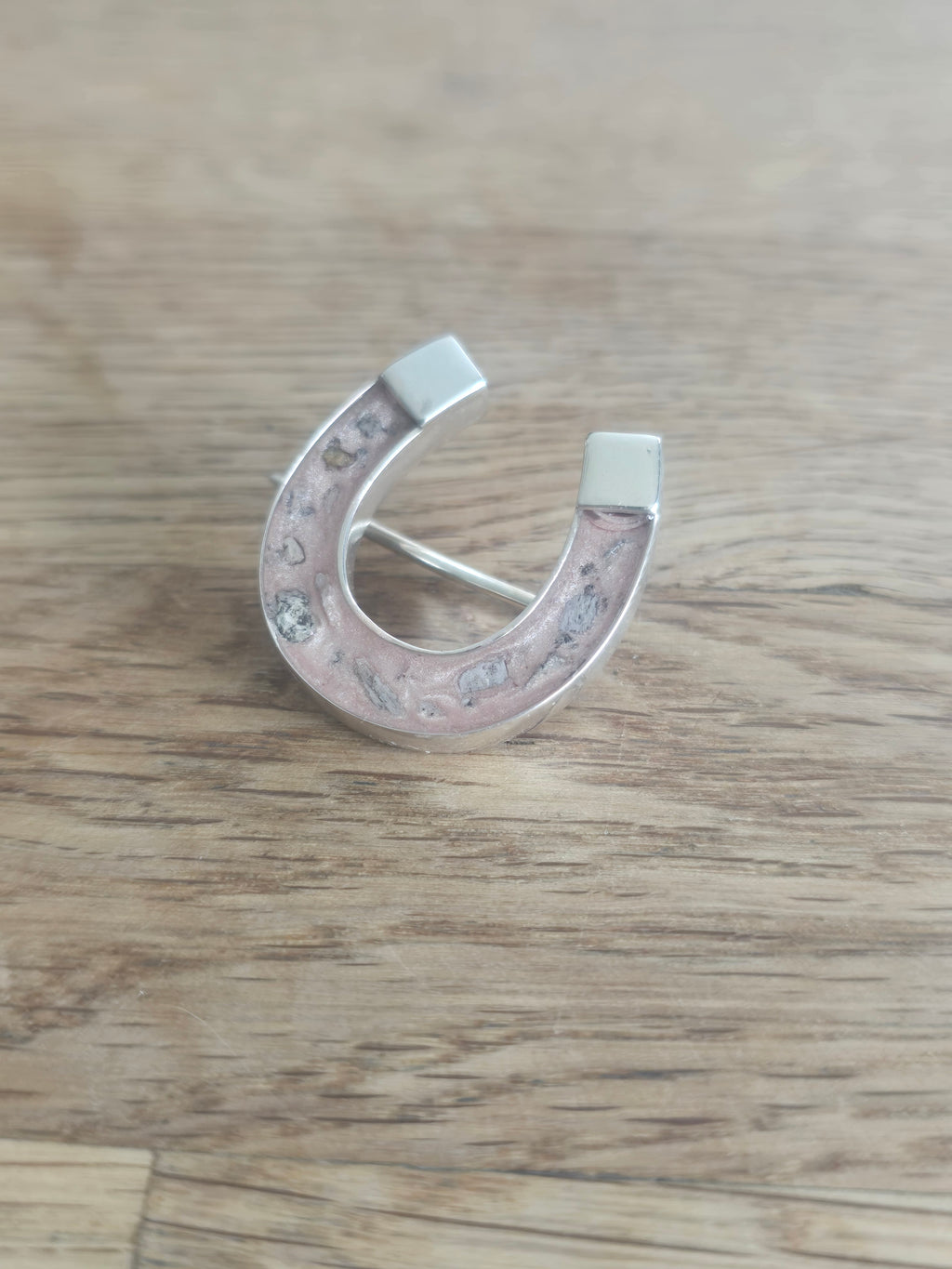 Sterling silver horseshoe brooch
