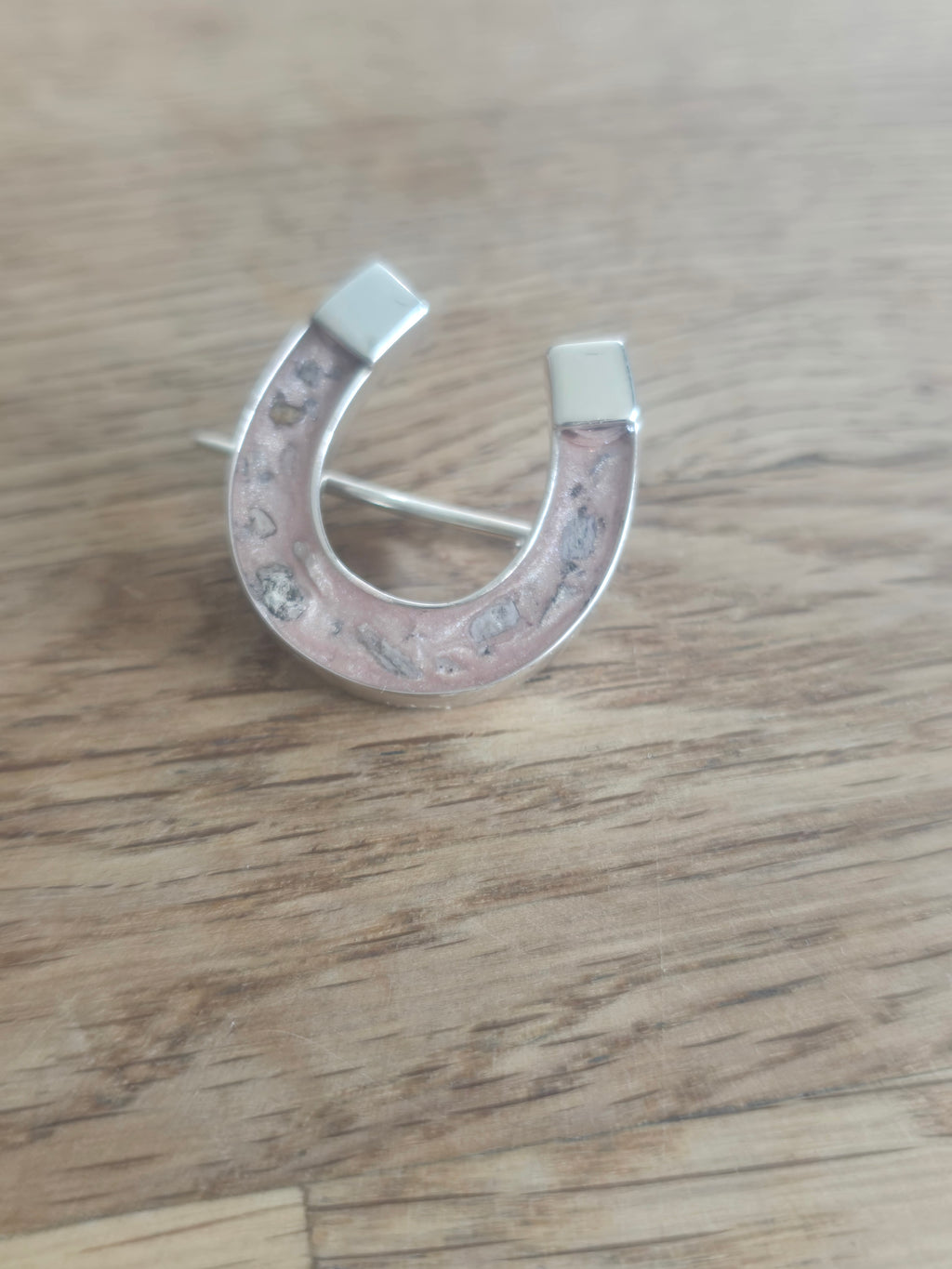 Sterling silver horseshoe brooch