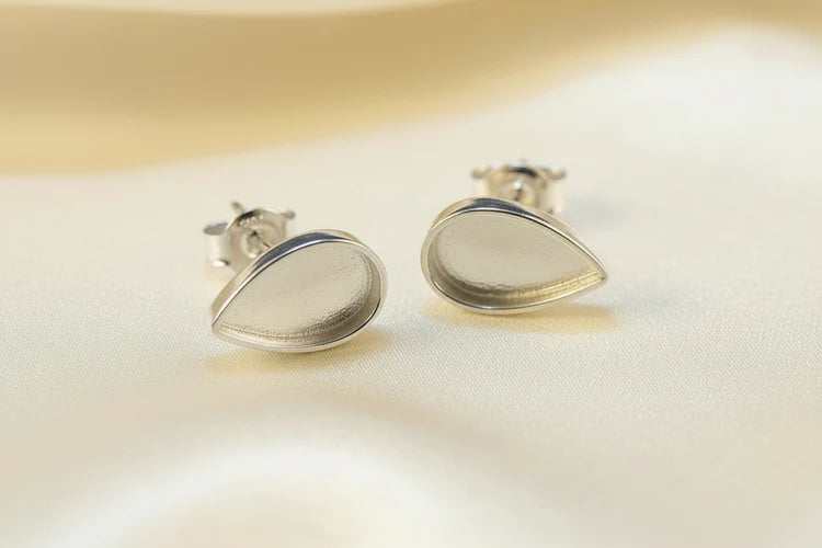 Sterling Silver teardrop studs