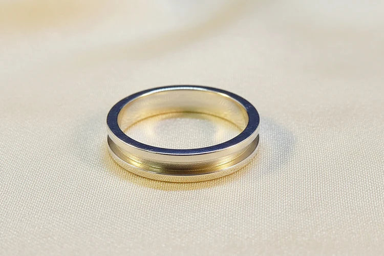 Solid Silver Narrow Channel Ring