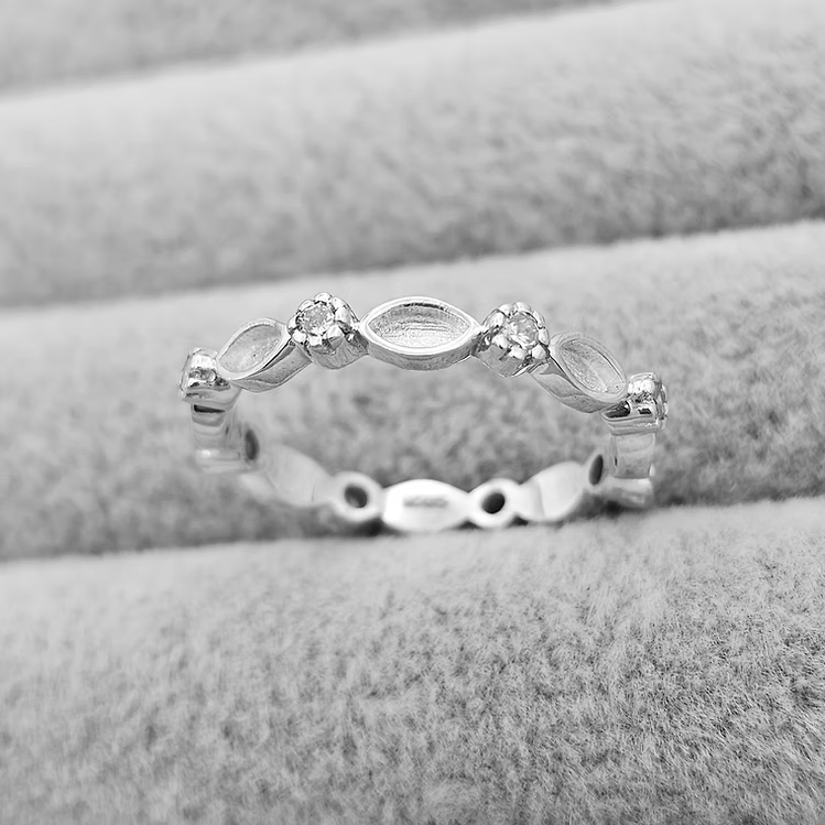 Marquise and CZ ring