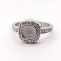 Stainless Steel CZ Pillow Ring