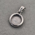 Stainless steel circle pendant
