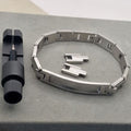 Stainless steel adjustable link bracelet