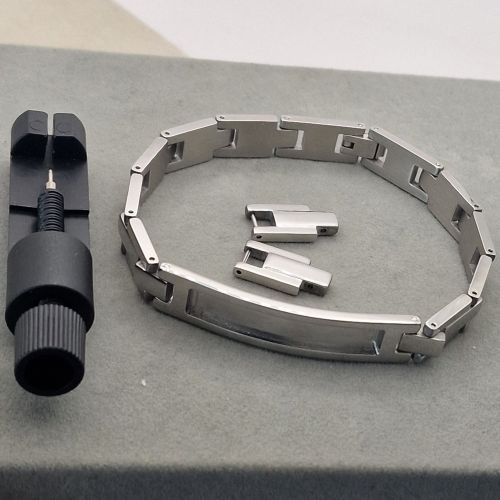 Stainless steel adjustable link bracelet