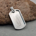Stainless steel dog tag pendant