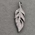 Stainless steel feather blank pendant
