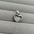 Stainless steel mini heart pendant