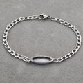 Stainless Steel Oval curb bracelet