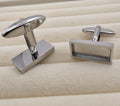 Stainless steel rectangle cufflinks