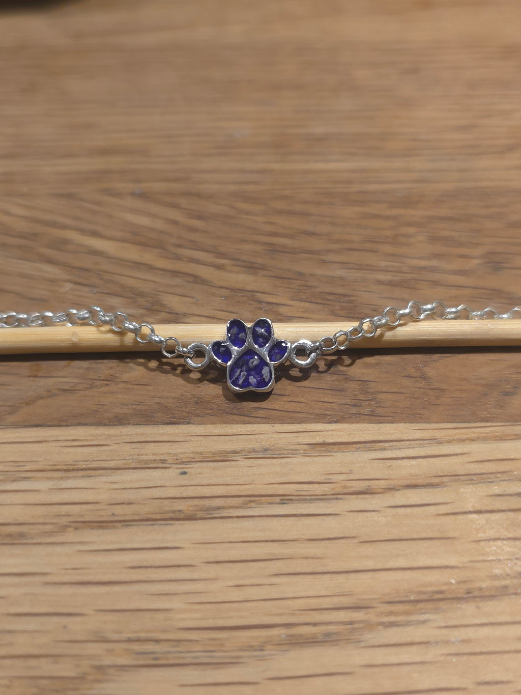 Sterling Silver Mini Paw Charm Bracelet