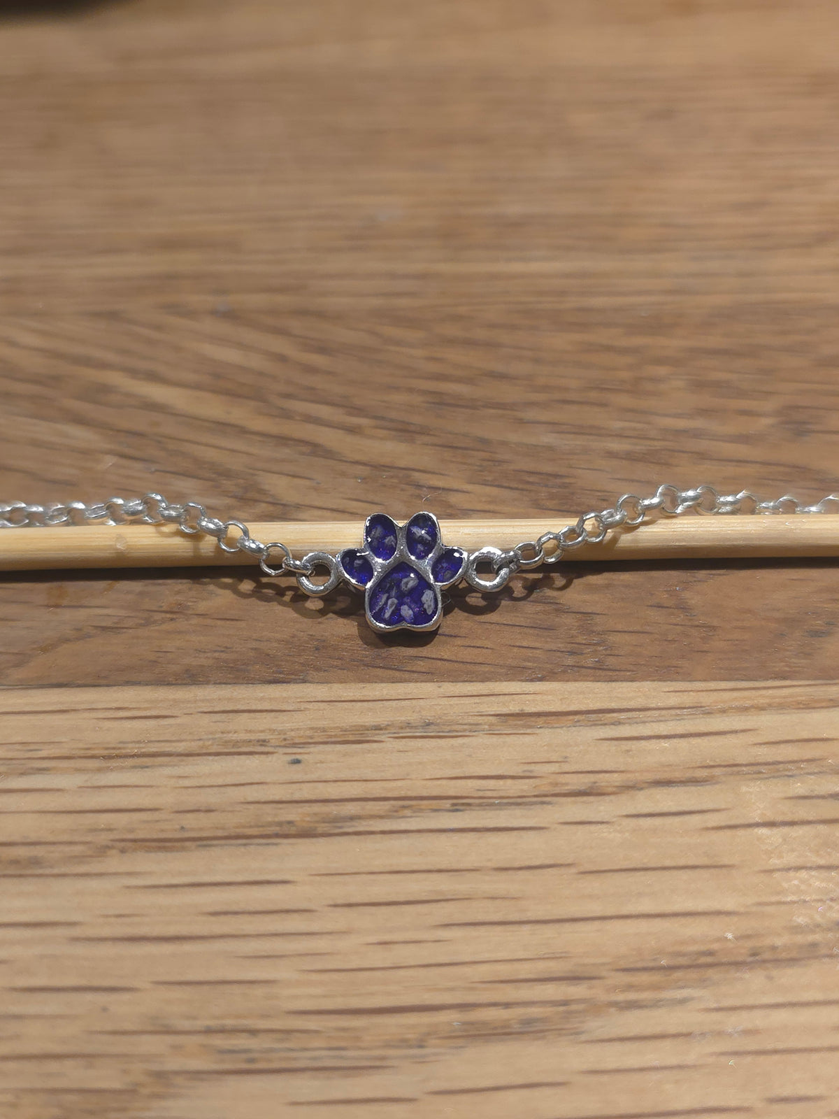 Sterling Silver Mini Paw Charm Bracelet