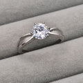 Stainless Steel Solitaire Ring