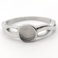Stainless Steel Circle Cross Band Ring