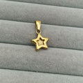 Stainless steel mini star pendant - gold pvd