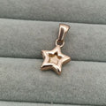 stainless steel gold mini star pendant - rose gold pvd